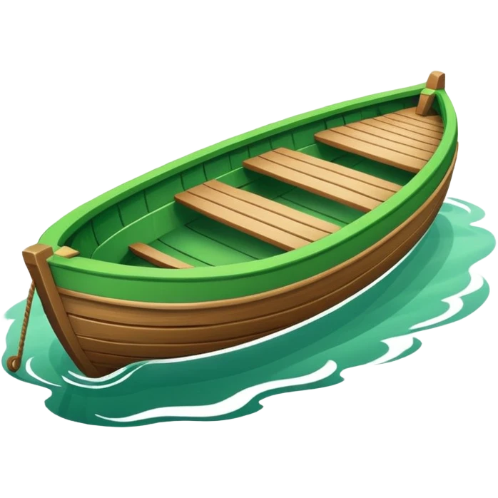 green boat in cartoon  emoji
