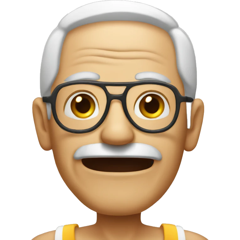 Old man on beach  emoji