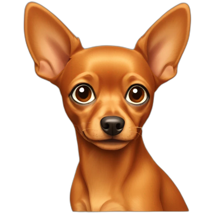Orange dog Russian toy terrier emoji