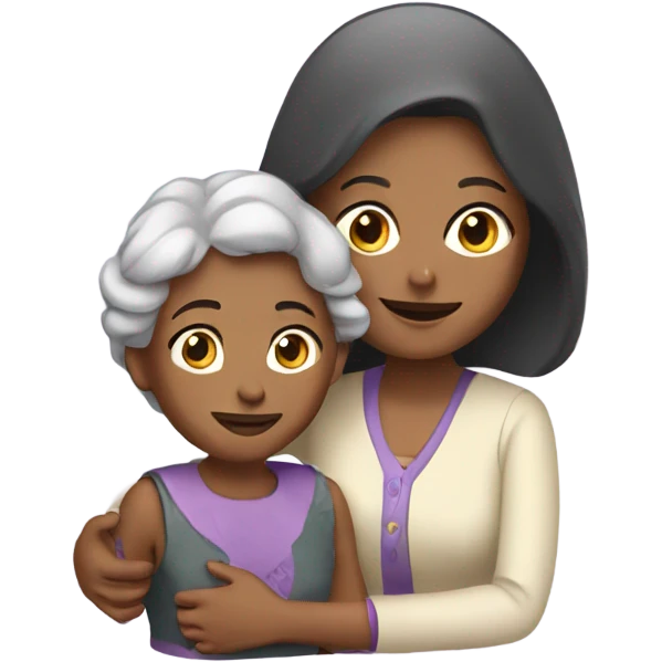 Grandmother with a girl emoji