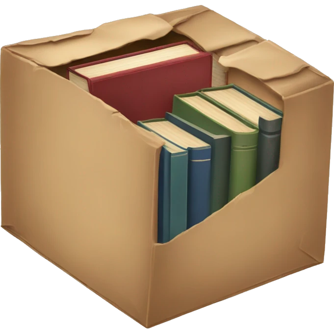 open box with old books inside  emoji