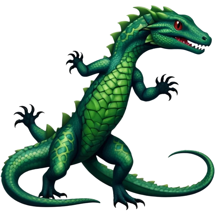 a dark gothic edgy reptilian salandit-vernid-fionbri-creature with splash patterns full body emoji