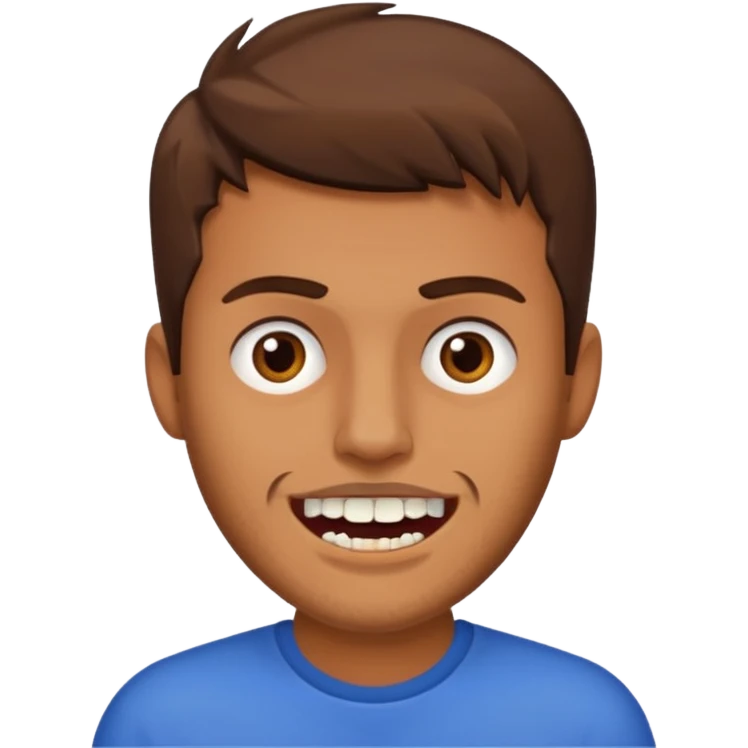 🙎🏻‍♂️com o dente serrado emoji