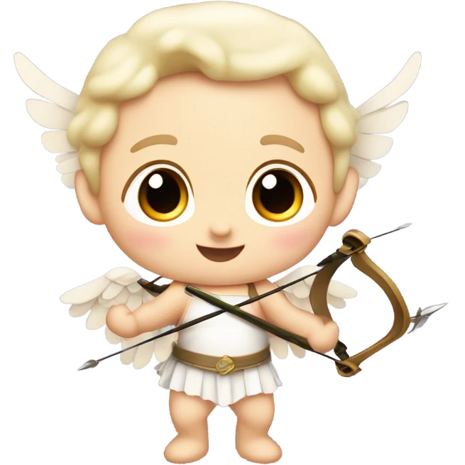 Pale cute cupid baby with arrow emoji