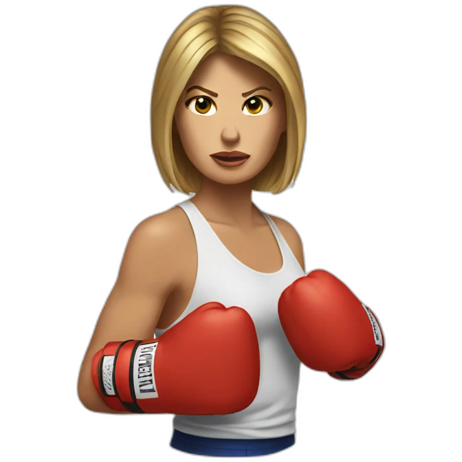 Trump boxing with melania emoji