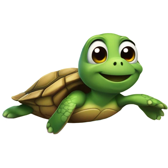 Turtle surfing emoji