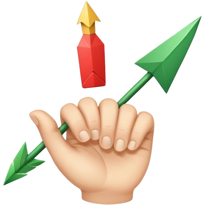 finger with arrow show to finger emoji