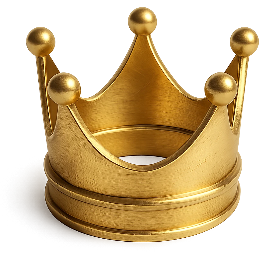golden crown, simple, classic emoji
