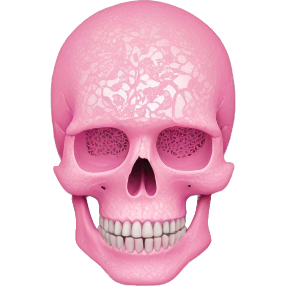 Skull pink lace  emoji