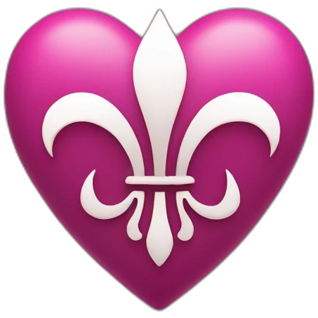 Flor de lis y un corazón emoji