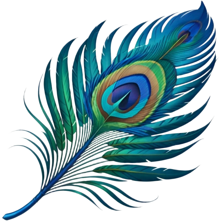 Peacock feather emoji