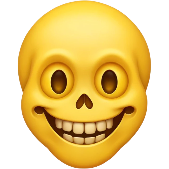 happy emoji face with skulls for eyes emoji