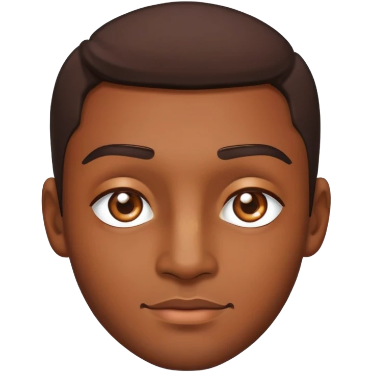 Brown skin man with hazel eyes and a beauty mark emoji