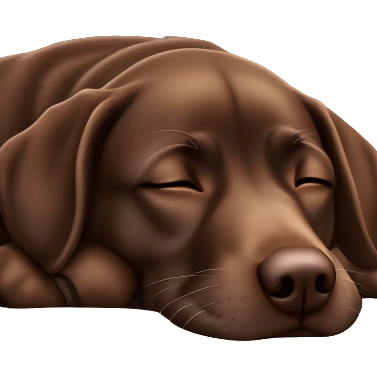Chocolate labrador sleeping emoji