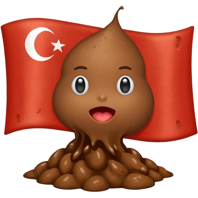 Indonesia flag but poop in mid emoji