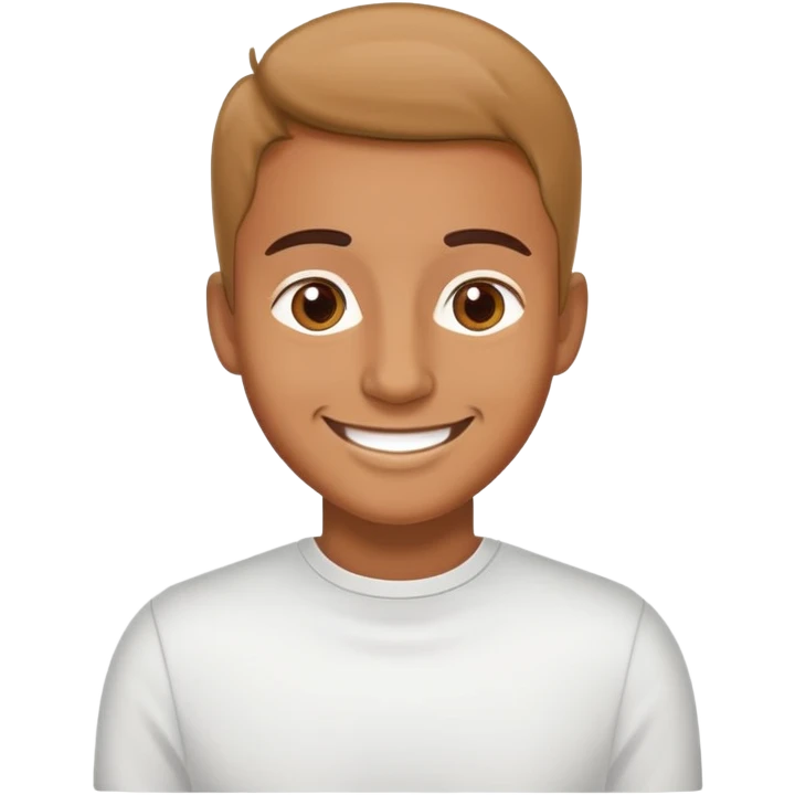 person using a simple app with a smile emoji