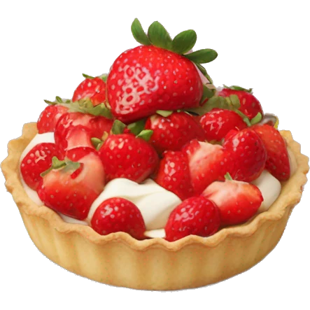 strawberry and cream tart emoji