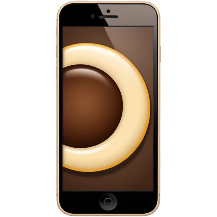 Color Cream and dark brown iPhone emoji