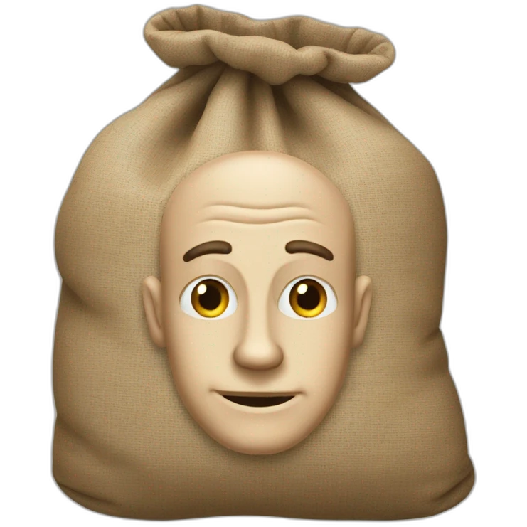 man named J. O. Bollus, looks like a sack of his name emoji