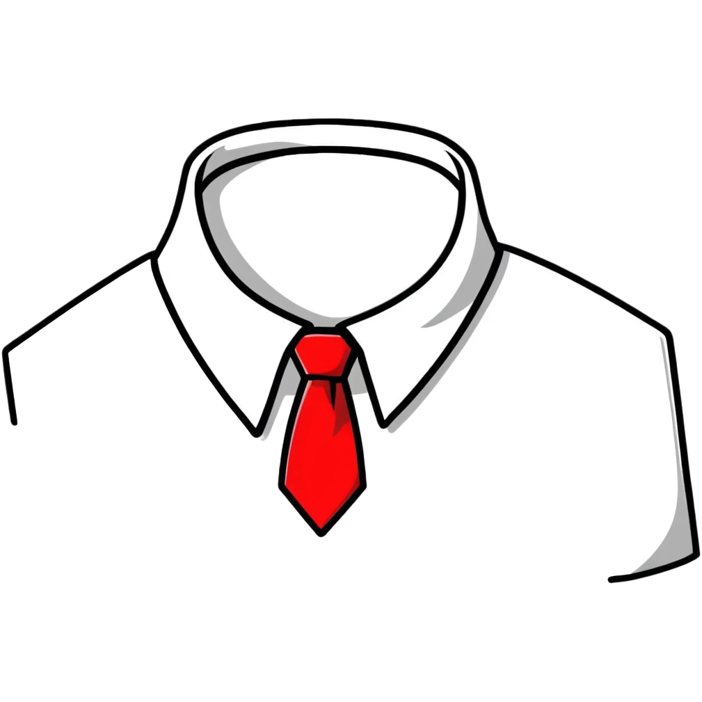 red necktie, formal business accessory emoji