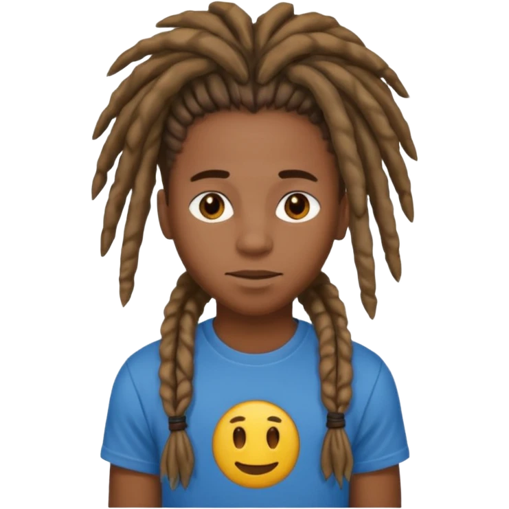 an african teen with dreadblocks emoji