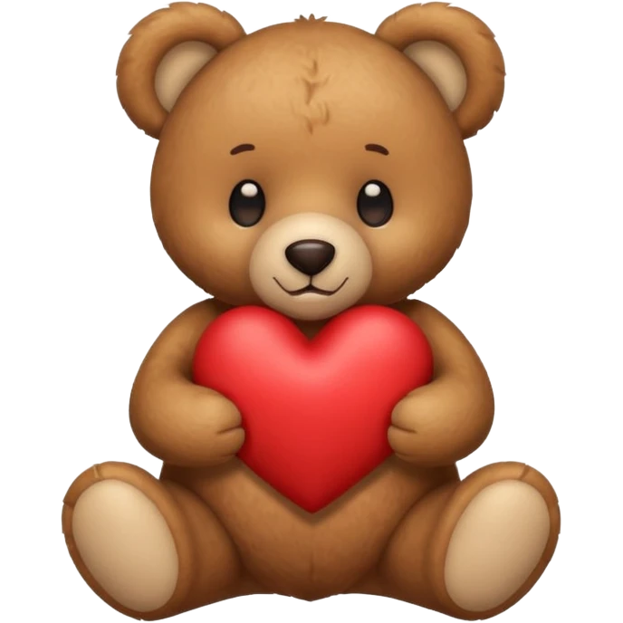 teddy bear with hearts emoji