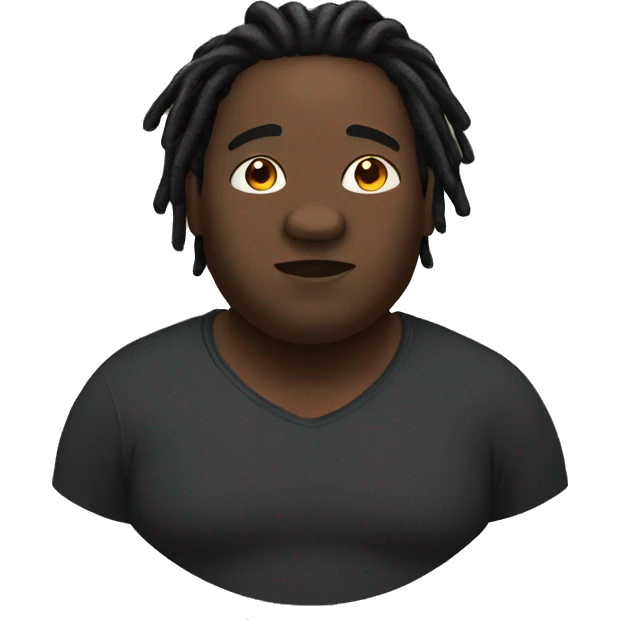 Fat black guy with dreads  emoji
