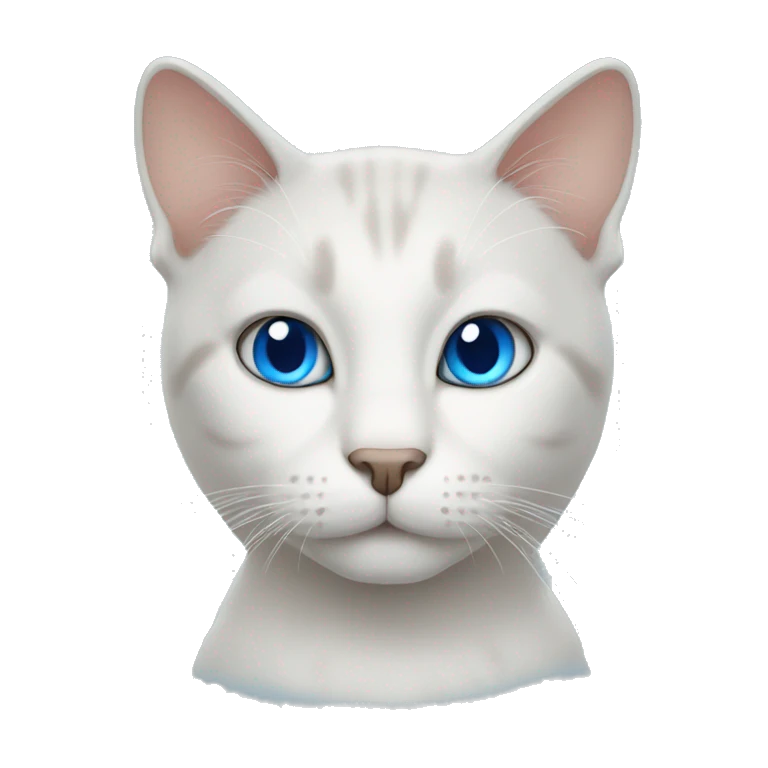 Cat with blue eyes emoji