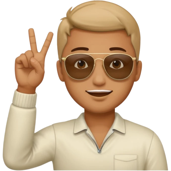 A guys taking of his sun glasses in a emoji like this 😎 🤏 emoji