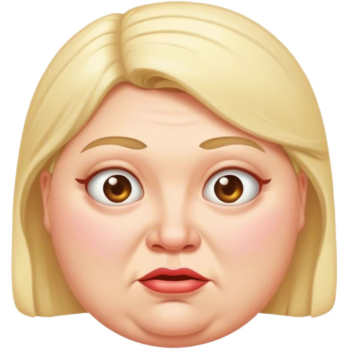 ugly fat white woman emoji