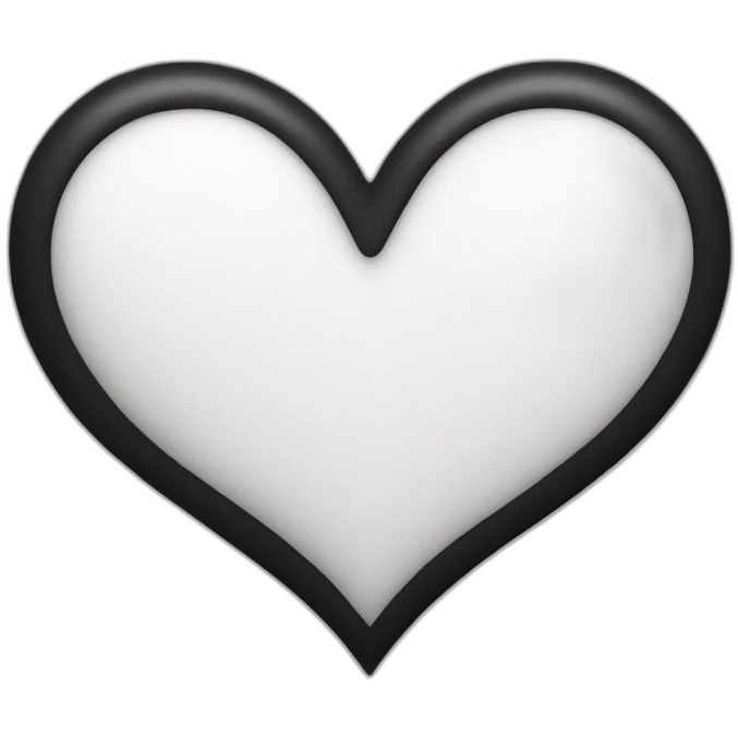 Half white-black heart emoji