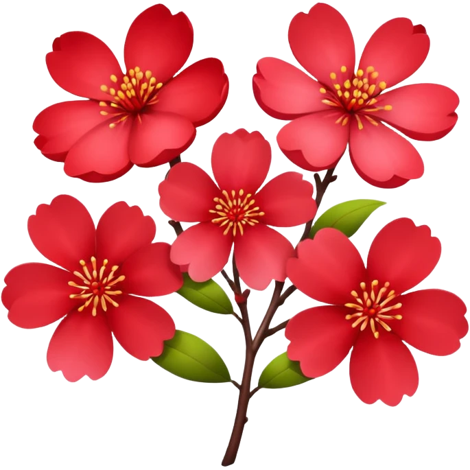 Red sakura emoji