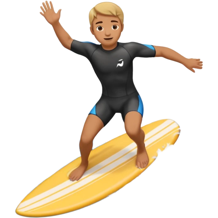 waves with surfer inside emoji