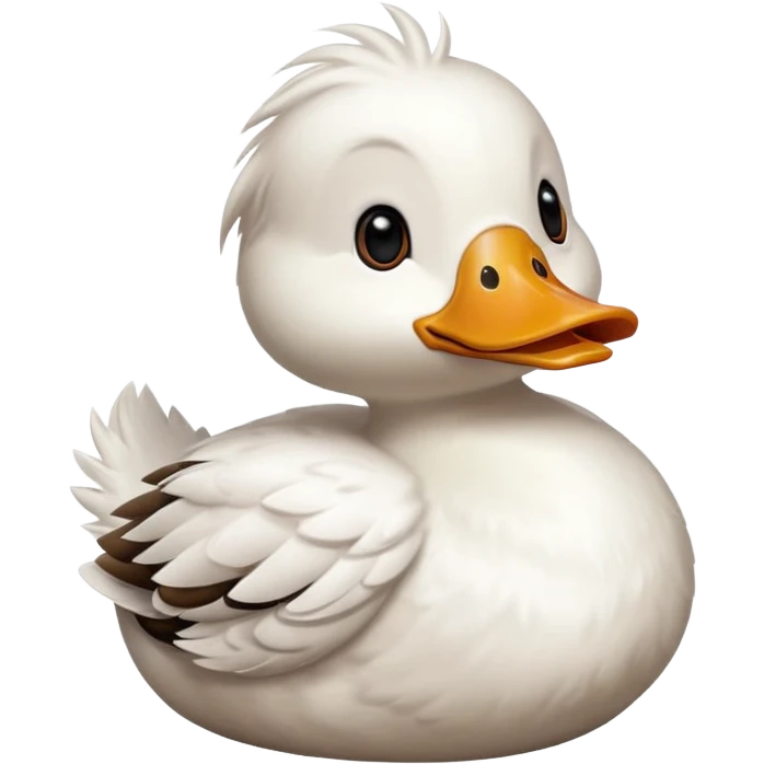 Duck looking up emoji
