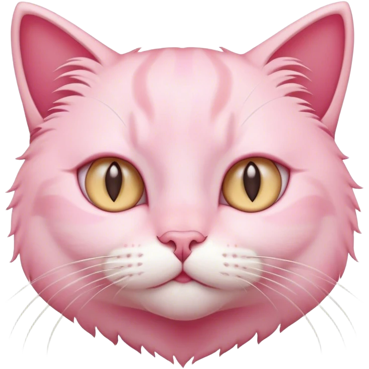 Pink cute cat emoji