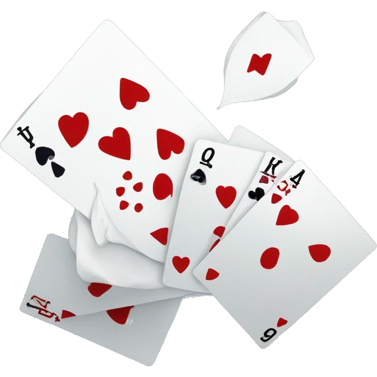 poker cards scatter in air emoji