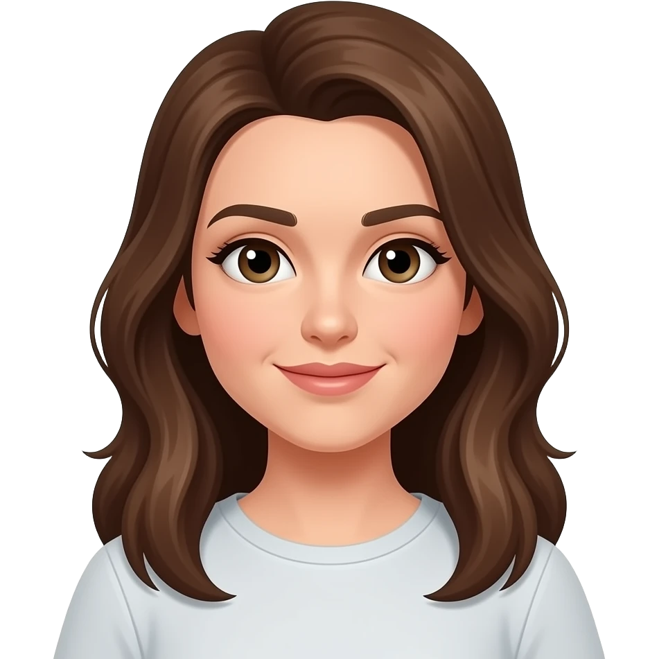 👩🏼‍🦰como ella pero con el pelo café castaño emoji