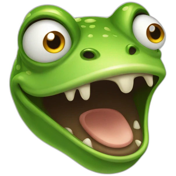 frog scream emoji