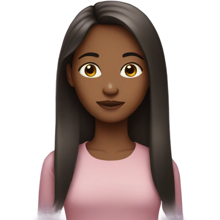 Girl with almost no bangs emoji