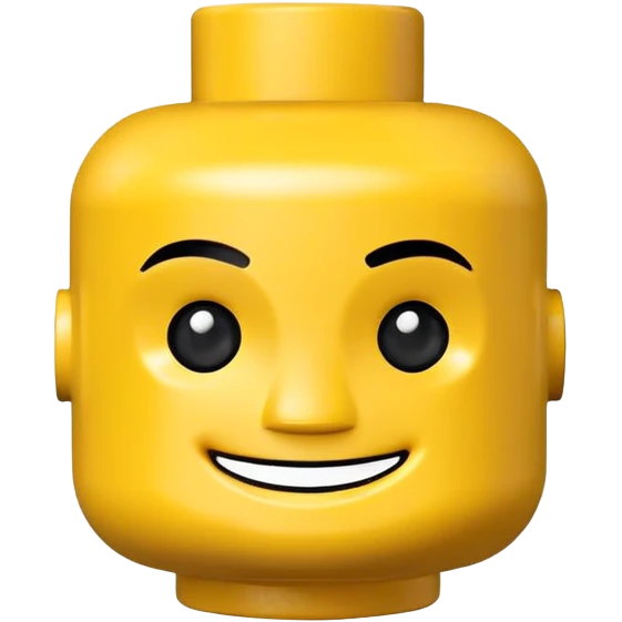 yellow smiling LEGO minifigure head emoji