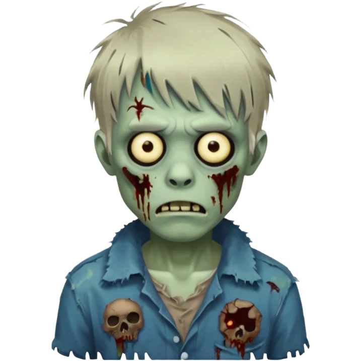 male zombie with messy bangs emoji