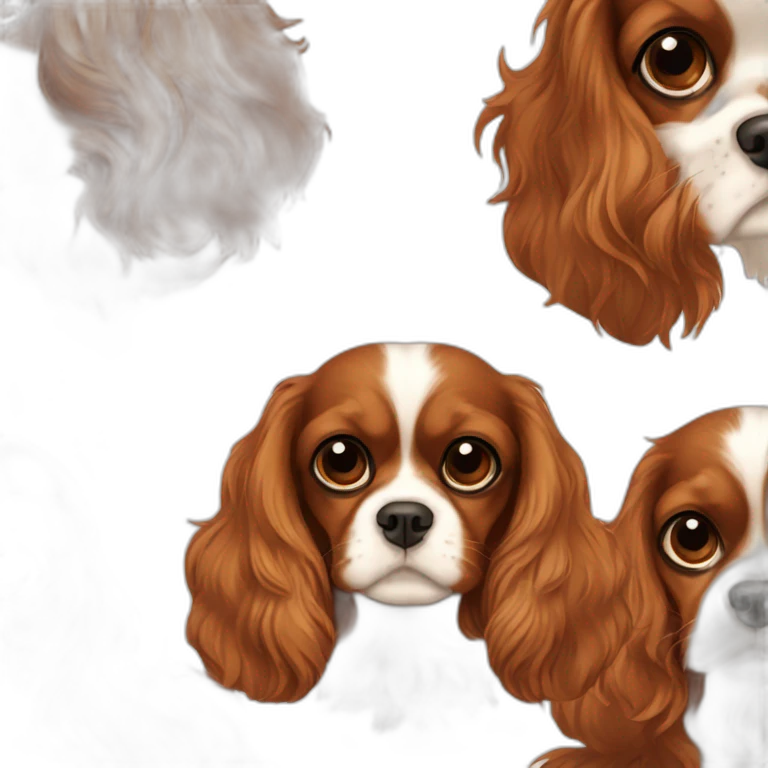 Brown Cavalier King Charles Spaniel emoji