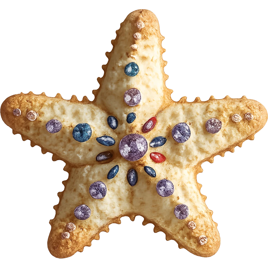 Remove the background, keep only the realistic rainbow pastel bedazzled sea star, photorealistic, preserve all details, transparent background. emoji
