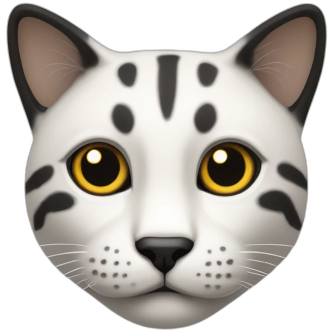 Gato blanco con manchas negras emoji