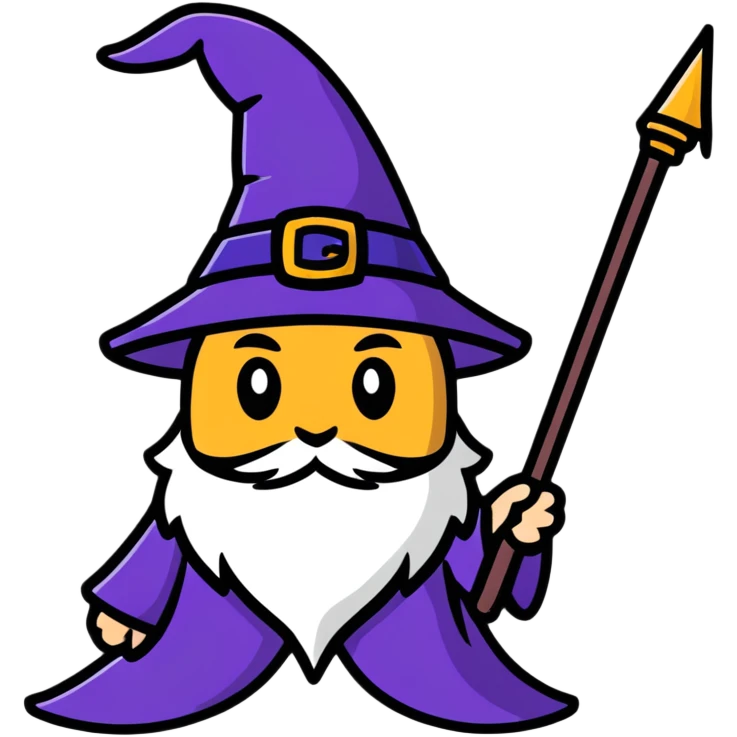 wizard hat and wand emoji
