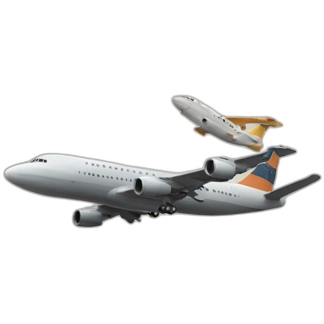 Avión y dos torres emoji