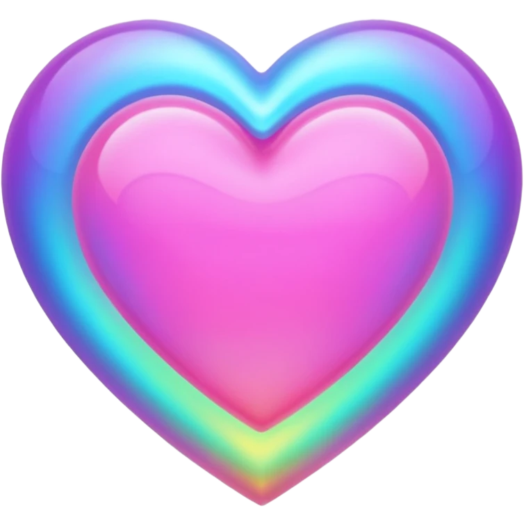 heart with a holographic shine emoji