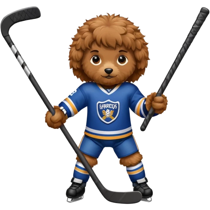 cavapoo playing hockey emoji