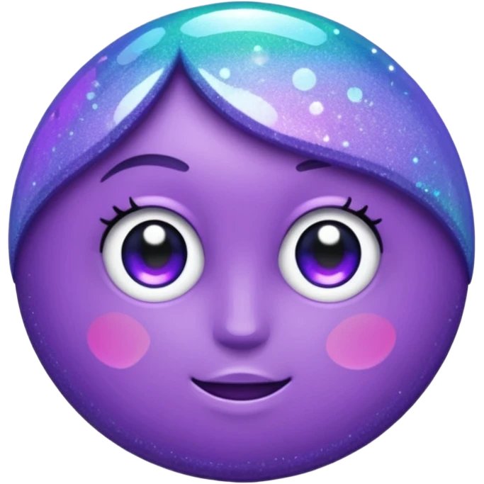 Glitter Purple and Cian plus emoji