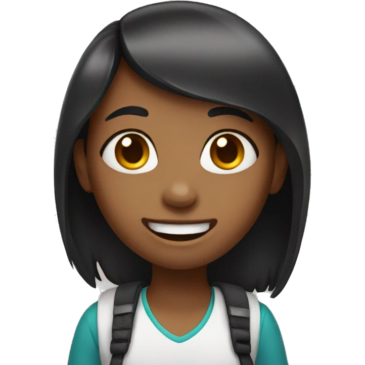 Girl with a tooth emoji